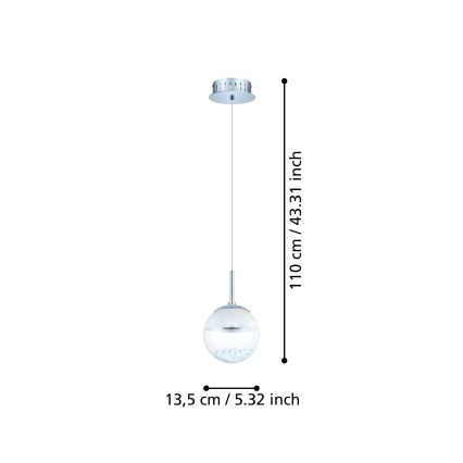 Eglo - Lampă suspendată LED/5W/230V