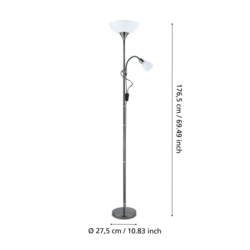Eglo - Lampadar 1xE27/60W/230V + 1xE14/25W/230V