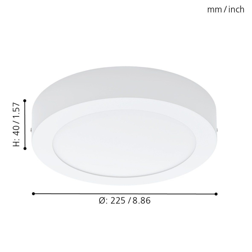 Eglo 94075 - Plafonieră LED FUEVA 1 LED/16,47W/230V Ø 22,5 cm