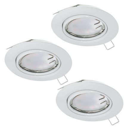 Eglo - Set de 3 spoturi LED încastrate PENETO 1x GU10-LED/5W/230V