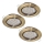 Eglo 94409 - Set de 3 spoturi LED încastrate PENETO 1xGU10-LED/5W/230V