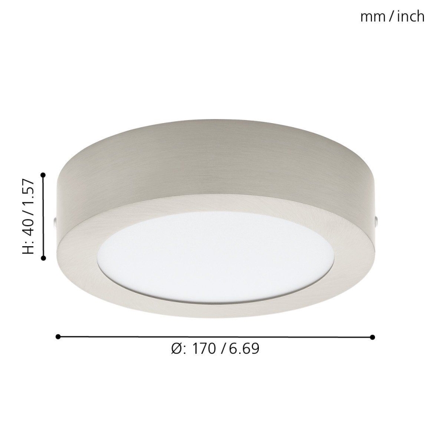 Eglo 94523 - Plafonieră LED FUEVA 1, 10,9 W, 230 V, Ø 17 cm