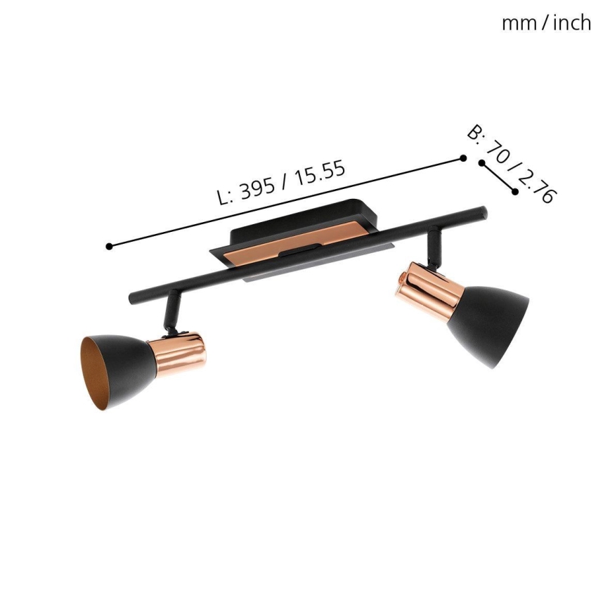 Eglo 94585 - LED Lampa spot BARNHAM 2xGU10/3,3W/230V