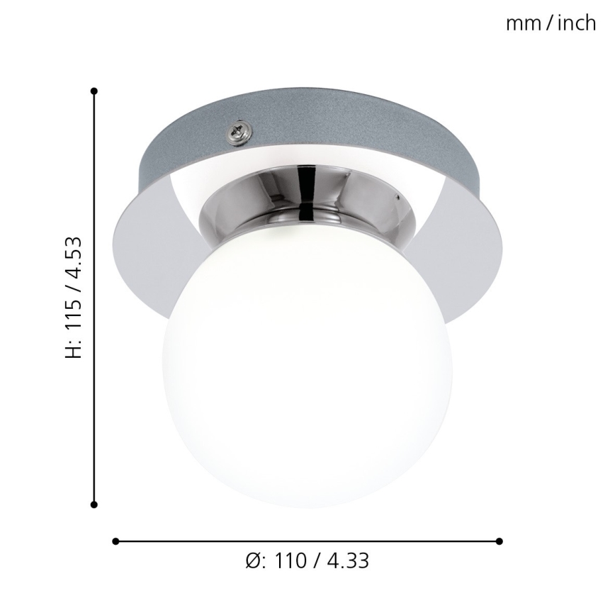 Eglo - Lampă LED pentru baie, 3,3 W, 230 V, IP44