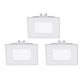 Eglo 94733 - SET 3x Corp de iluminat LED tavan fals FUEVA 1 3xLED/2,7W/230V