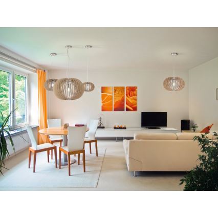 Eglo 95042 - Lustră suspendată STELLATO, 1xE27/60W/230V, diam. 70 cm, bej