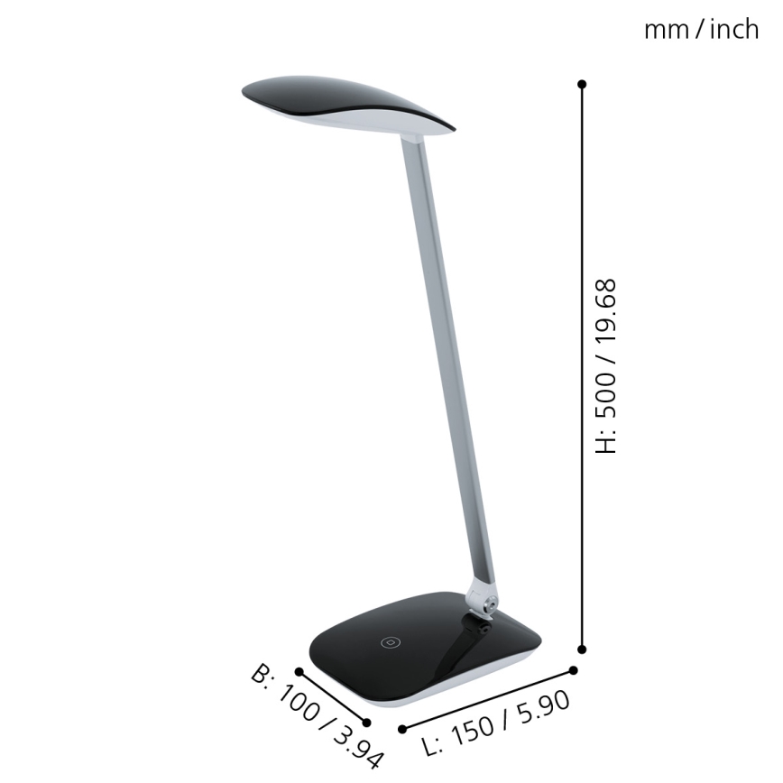 Eglo - Lampă de masă LED reglabilă LED/4,5W/USB