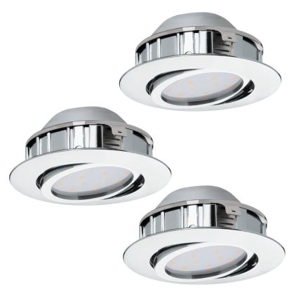 Eglo - Set 3x spoturi LED încastrate PINEDA LED/4,9W/230V