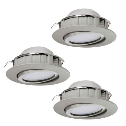 Eglo - Set de 3 spoturi LED încastrate PINEDA LED/4,9W/230V