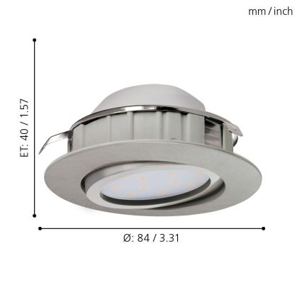 Eglo - Corp de iluminat încastrat LED/6W/230V