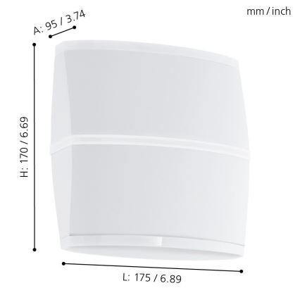 Eglo - LED Corp de iluminat perete exterior 2xLED/6W