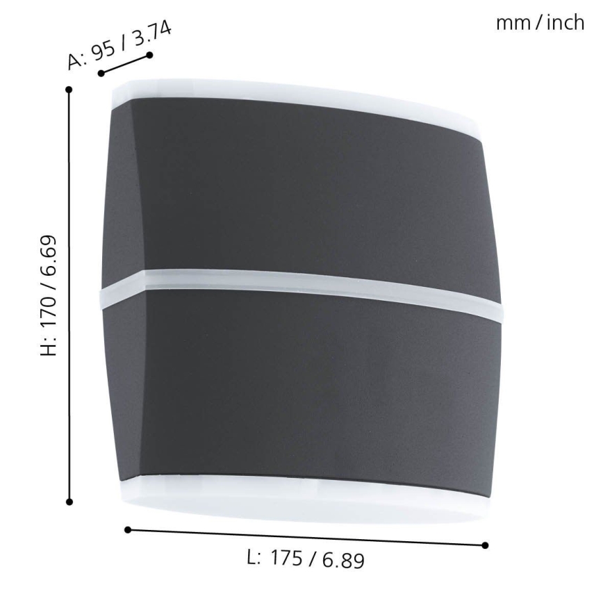 Eglo - LED Corp de iluminat perete exterior 2xLED/6W