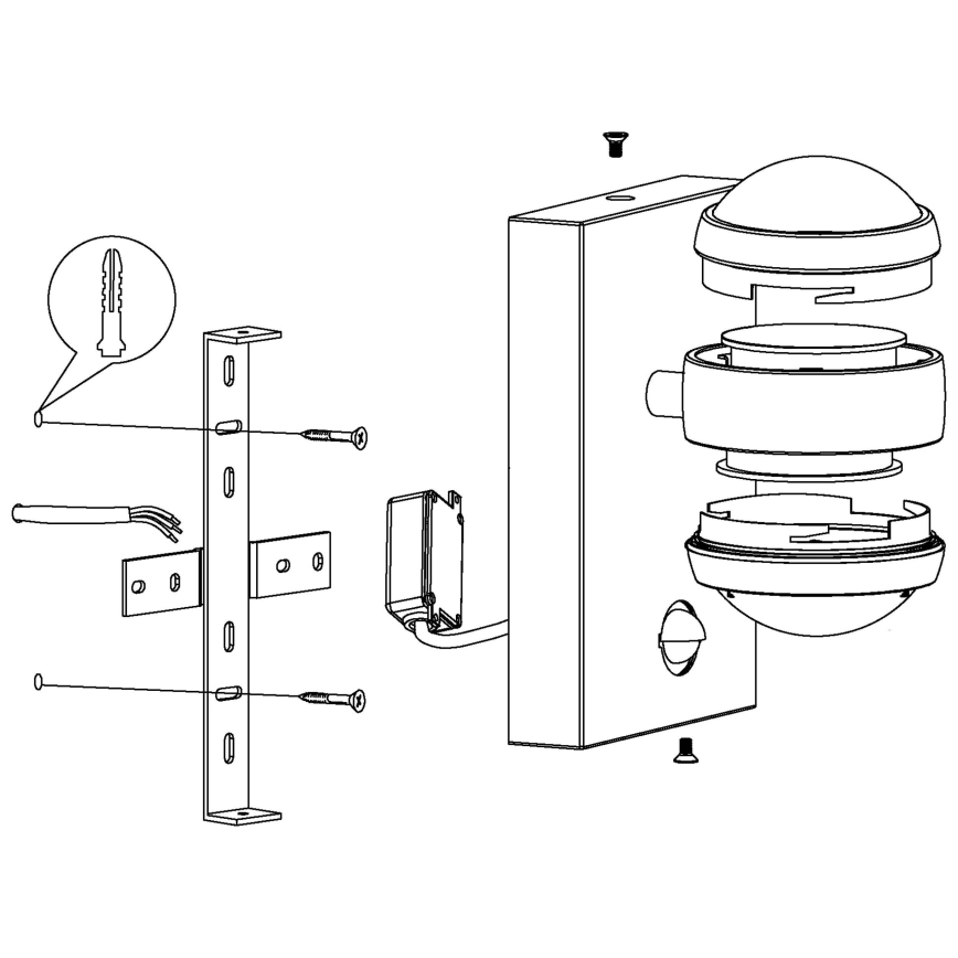 Eglo 96019 - Aplica LED de exterior cu senzor SESIMBA 1, 2xLED/3,7W, IP44