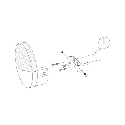 Eglo - Corp de iluminat LED perete metru 1xLED/4,5W/230V