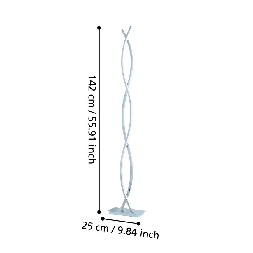 Eglo - Lampadar LED, 36W, 230V, crom lucios