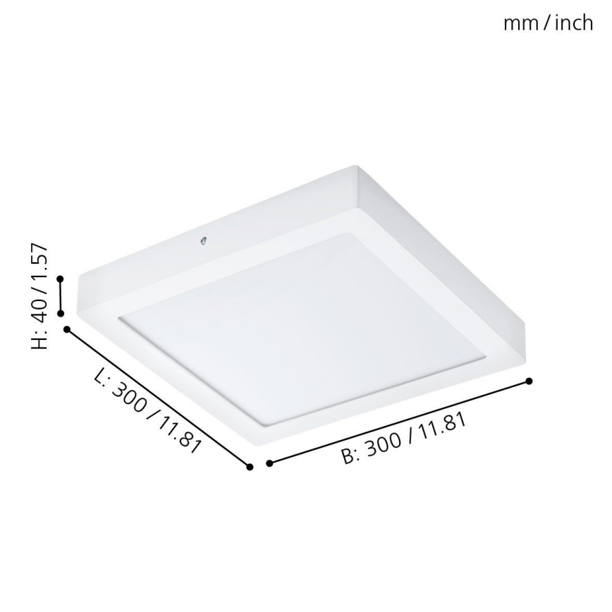 Eglo 96169 - Plafonieră LED pentru baie FUEVA 1 LED/22W/230V IP44 30x30 cm
