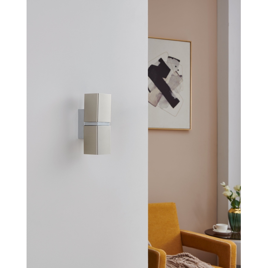Eglo 96264 - Aplică LED de perete PASSA 2xGU10/2,8W/230V pătrată