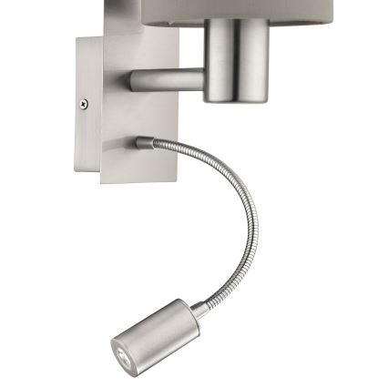 Eglo - Lampă flexibilă LED 1xE27/40W+LED/3,8W taupe