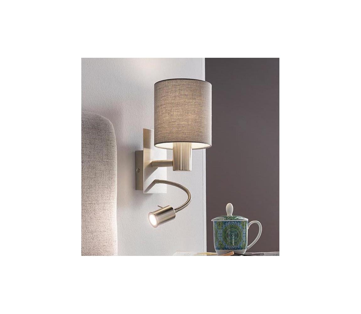 Eglo 96479 - LED Aplica perete PASTERI 1xE27/40W+LED/35W gri