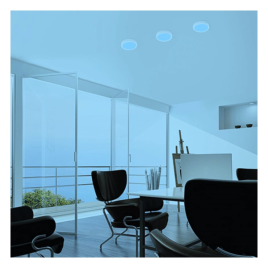 Eglo - Plafonieră LED RGBW dimabilă FUEVA-C, 15,6 W, 230 V, Bluetooth, Ø 22,5 cm