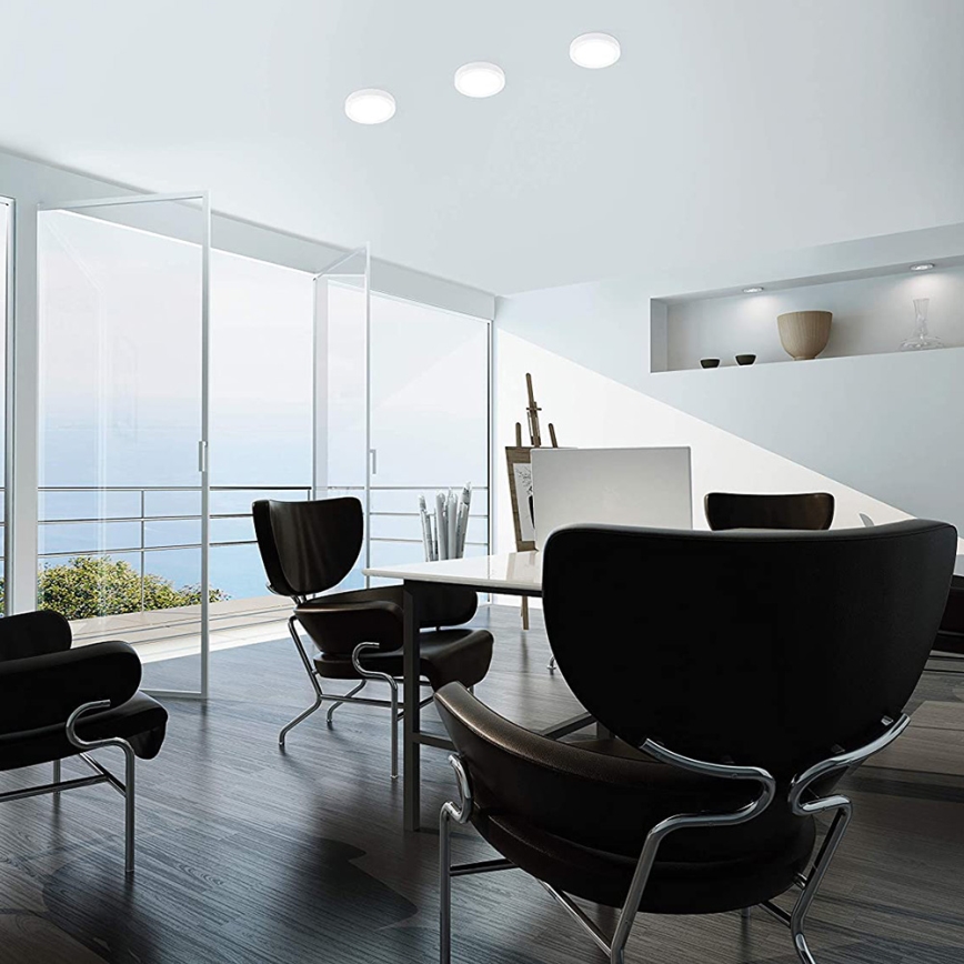 Eglo - Plafonieră LED RGBW dimabilă FUEVA-C, 15,6 W, 230 V, Bluetooth, Ø 22,5 cm