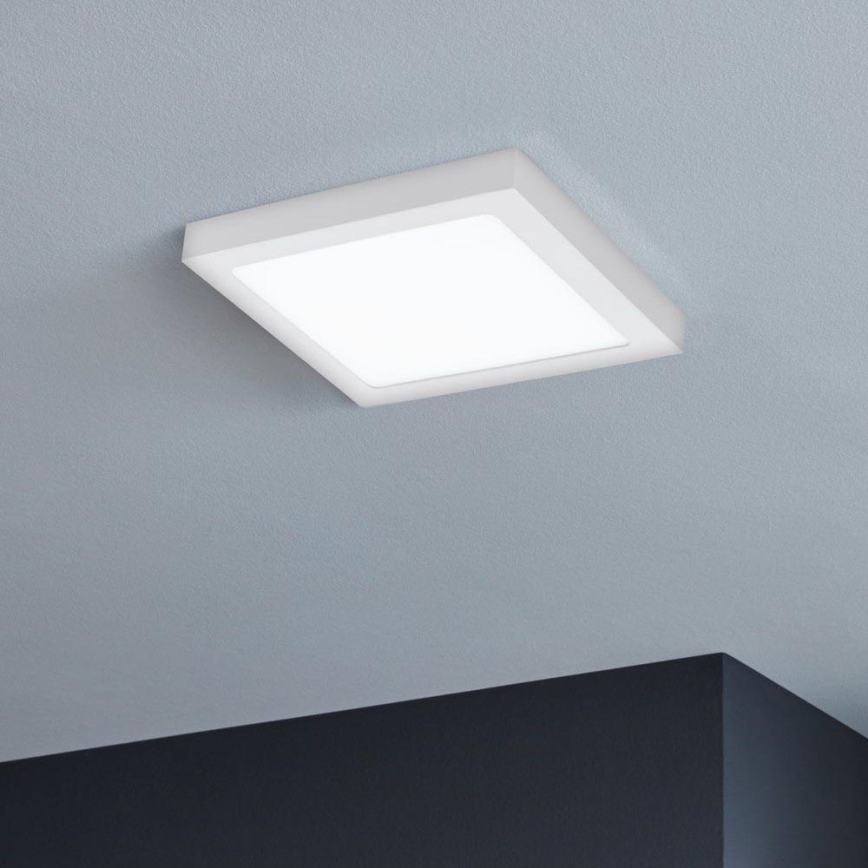 Eglo - Plafonieră LED RGBW FUEVA-C, dimabilă, LED/15,6W/230V, Bluetooth, 22,5x22,5 cm