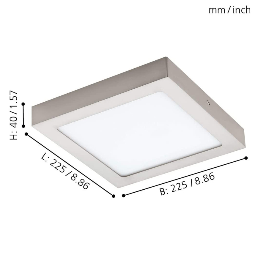 Eglo - Plafonieră LED RGBW reglabilă FUEVA-C LED/15,6W/230V Bluetooth 22,5 x 22,5 cm
