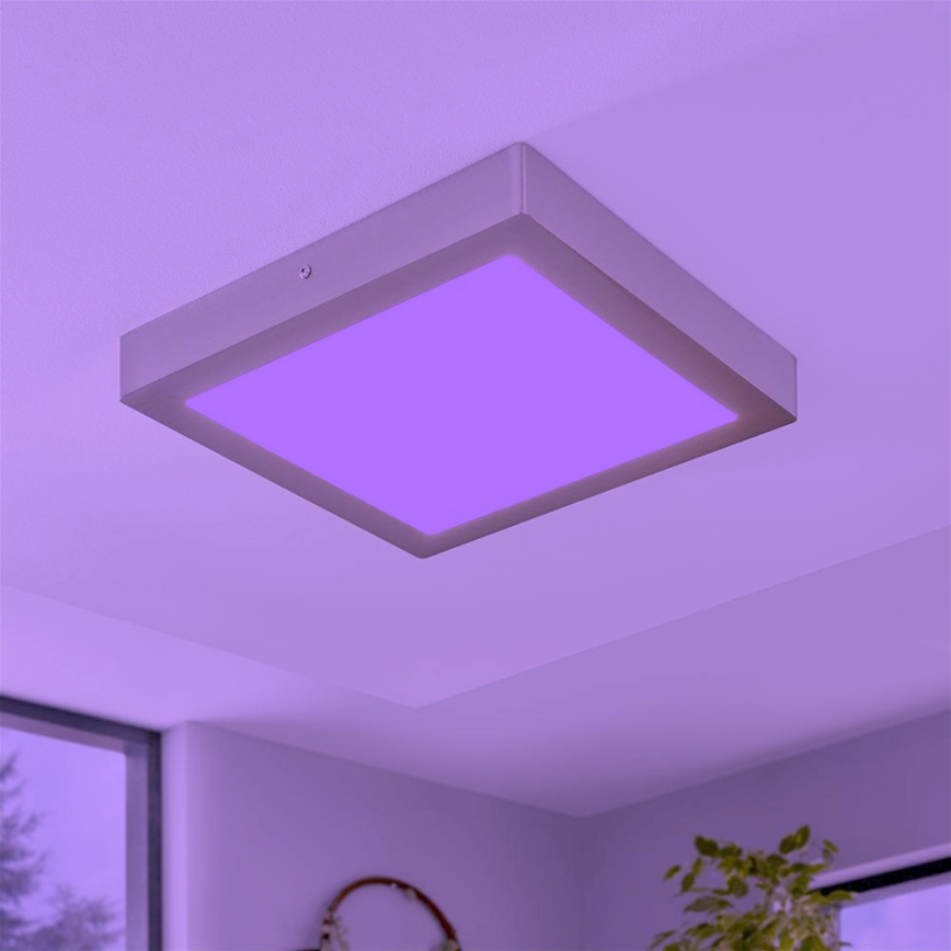 Eglo - Lampă de tavan LED RGBW reglabilă FUEVA-C LED/21W/230V 30x30 cm