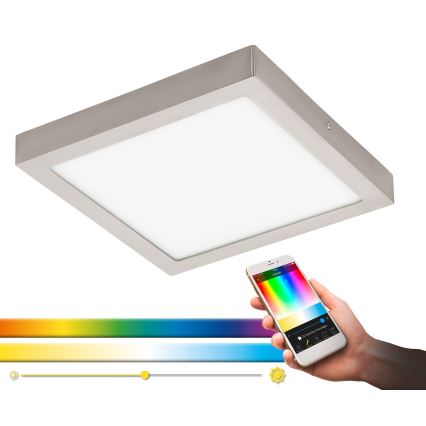 Eglo - Lampă de tavan LED RGBW reglabilă FUEVA-C LED/21W/230V 30x30 cm
