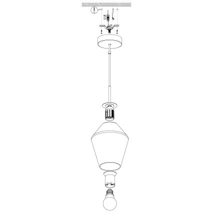 Eglo - Lampa suspendata 1xE27/28W/230V