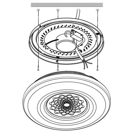 Eglo - Plafonier LED RGBW cu dimmer, montaj pe perete CAPASSO-C LED/17W/230V