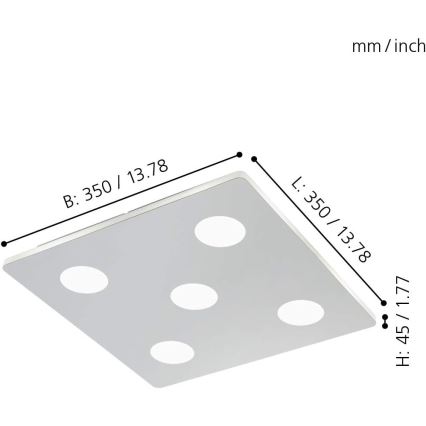 Eglo - Plafonieră LED 5xLED/4,5W/230V