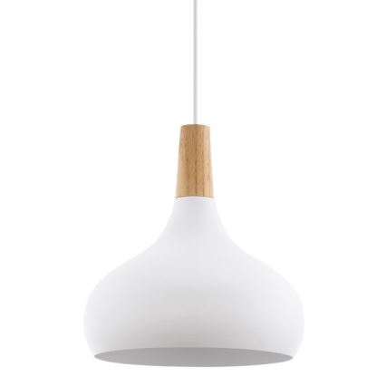 Eglo - Lampă suspendată 1xE27/60W/230V, diametru 28 cm, albă