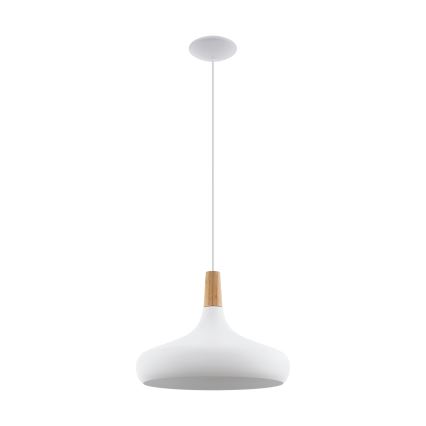 Eglo - Lampă suspendată 1xE27/60W/230V, diametru 40 cm, albă