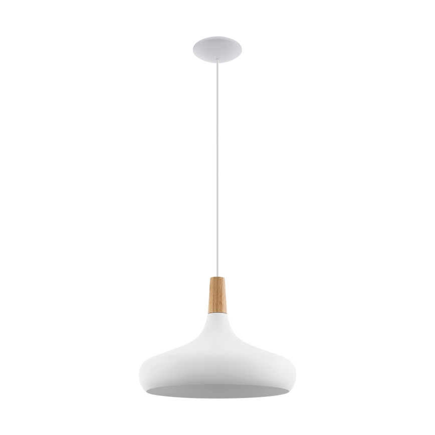 Eglo - Lampă suspendată 1xE27/60W/230V, diametru 40 cm, albă