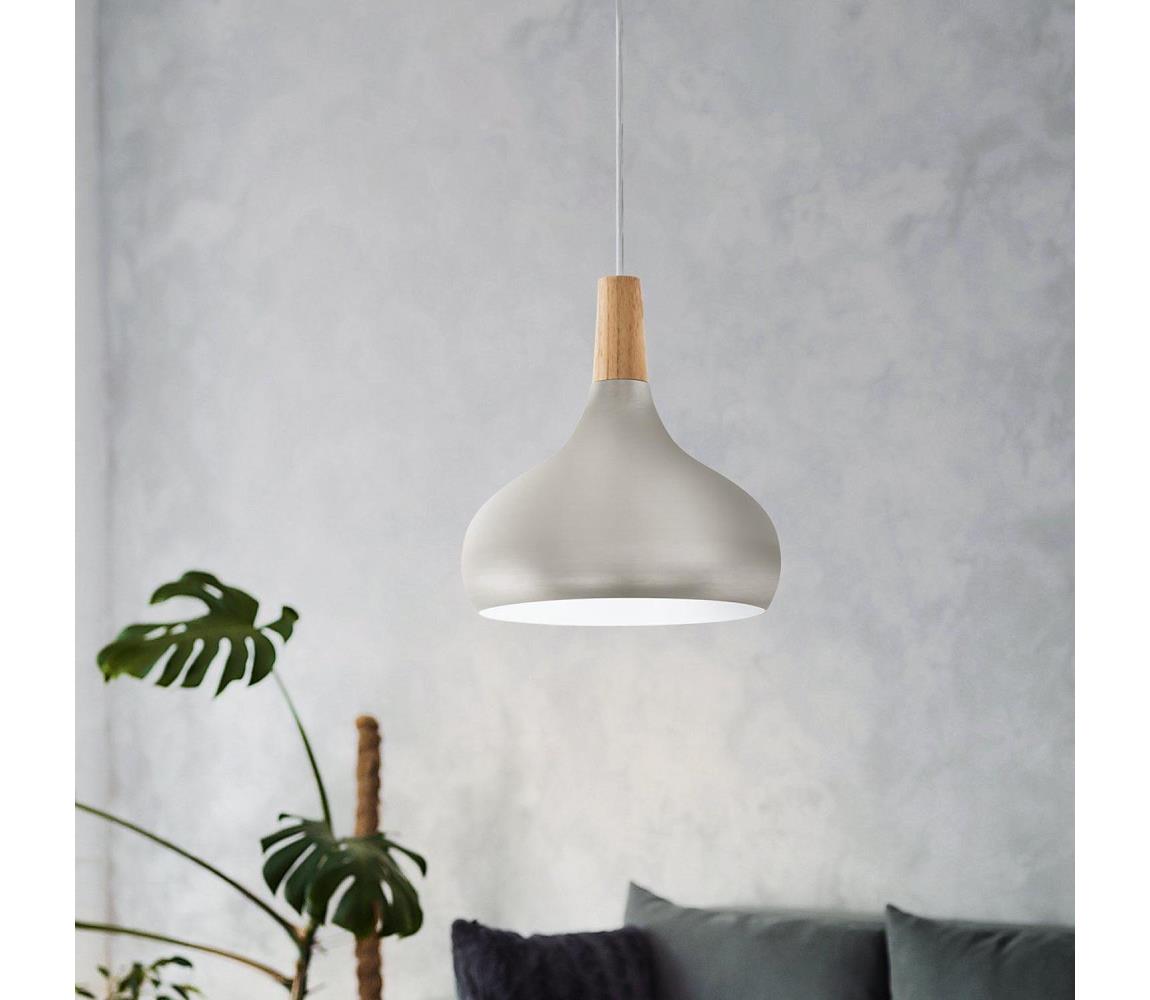 Eglo 96985 - Lampa suspendata SABINAR 1xE27/60W/230V 280mm argintiu
