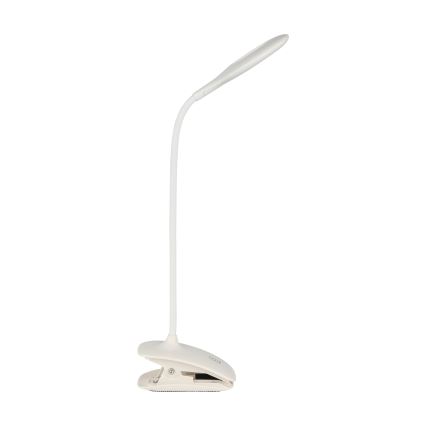 Eglo - Lampă LED cu clemă, reglabilă, 3W, 5V, 500 mAh, alb
