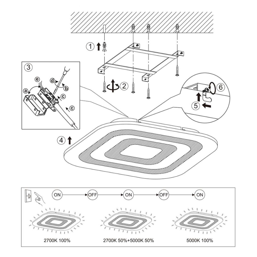Eglo 97086 - LED Plafoniera REDUCTA 1 1xLED/30W/230V dimmabila