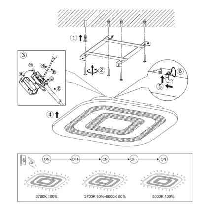 Eglo 97086 - LED Plafoniera REDUCTA 1 1xLED/30W/230V dimmabila