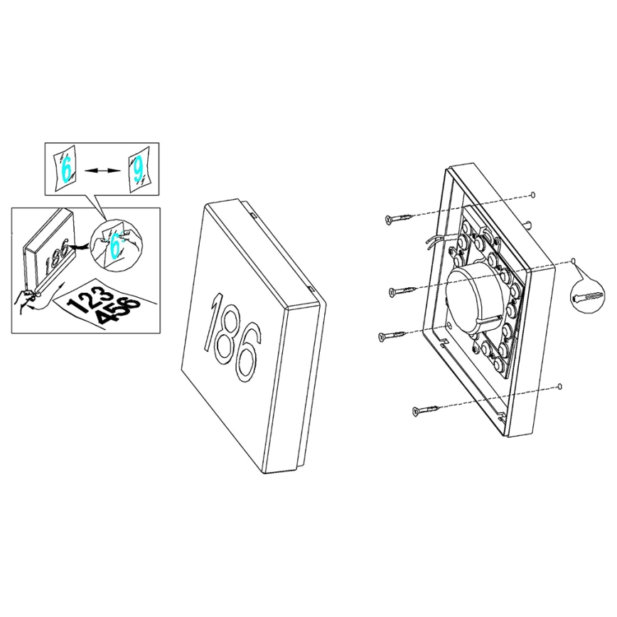 Eglo - Lampă de perete LED reglabilă pentru exterior TORAZZA-C LED/14W/230V IP44