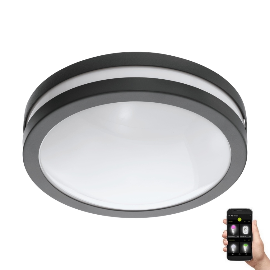 Eglo 97237 - Plafonieră LED dimabilă pentru baie LOCANA-C, 14W, 230V, IP44, antracit