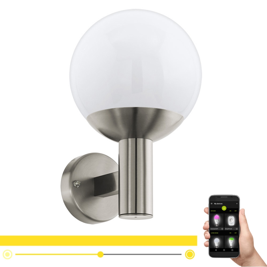 Eglo 97247 - Aplica de perete LED dimmabilă pentru exterior NISIA-C, 1xE27/9W/230V, IP44