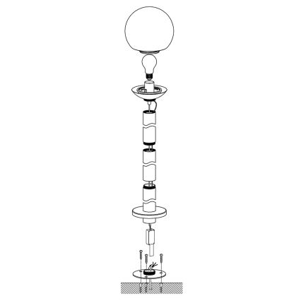 Eglo 97249 - Lampă LED de exterior reglabilă NISIA-C 1xE27/9W/230V 980 mm IP44