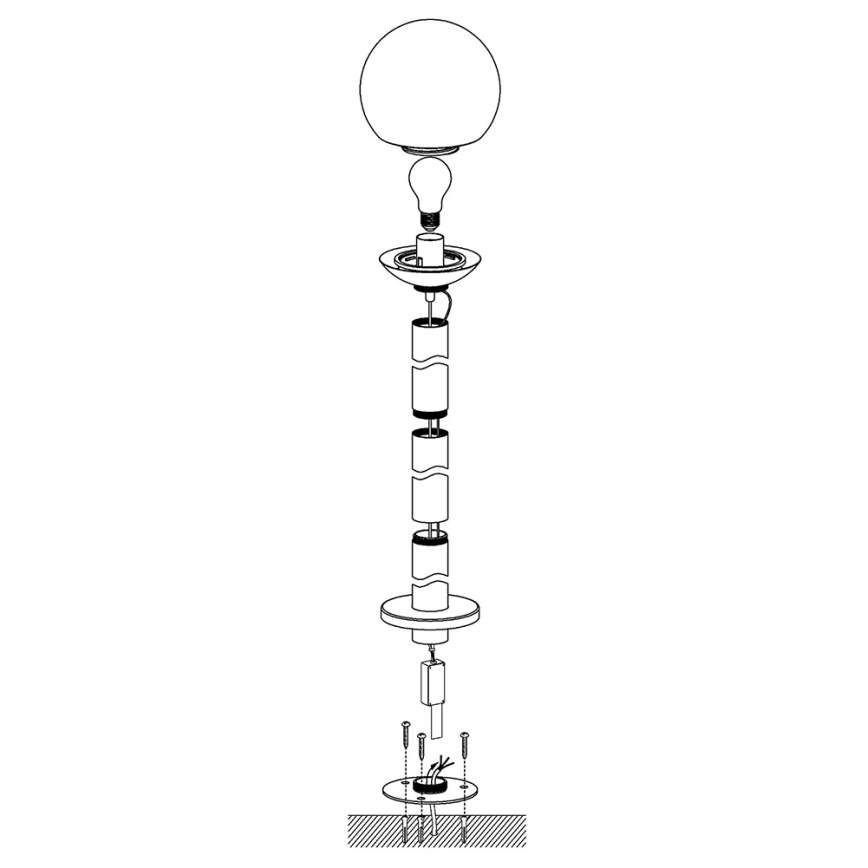 Eglo 97249 - Lampă LED de exterior reglabilă NISIA-C 1xE27/9W/230V 980 mm IP44