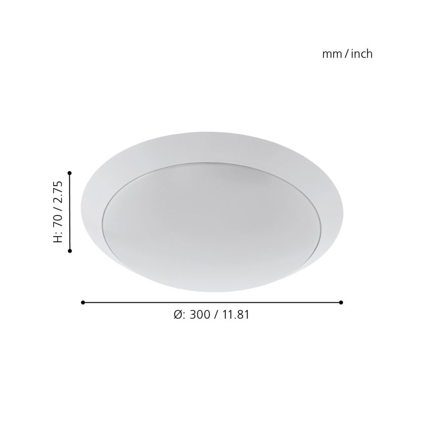 Eglo 97254 - Plafonieră LED pentru baie PILONE LED/11W/230V albă IP44