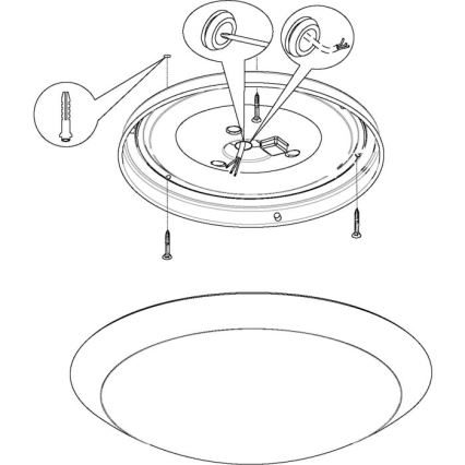 Eglo 97254 - Plafonieră LED pentru baie PILONE LED/11W/230V albă IP44