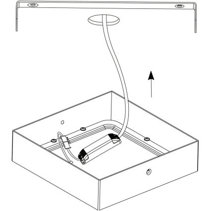 Eglo - Plafonieră LED 1xLED/25W/230V pătrată, argintie, 40x40 cm