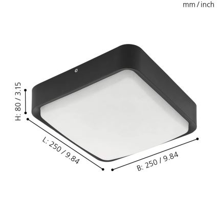 Eglo - Lampă de tavan LED reglabilă pentru exterior LED/14,6W/230V