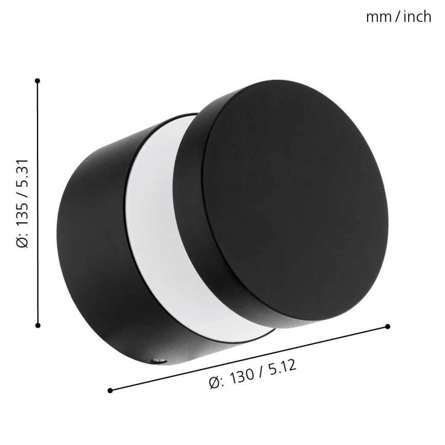 Eglo - Aplica LED pentru exterior, 11W, 230V, neagră, IP44