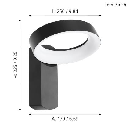 Eglo - LED Aplica perete exterior LED/11W/230V